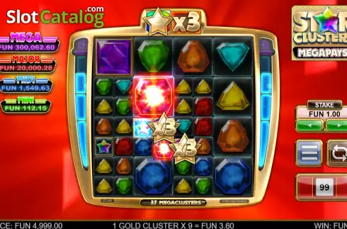 Win Screen 1. Star Clusters Megapays slot