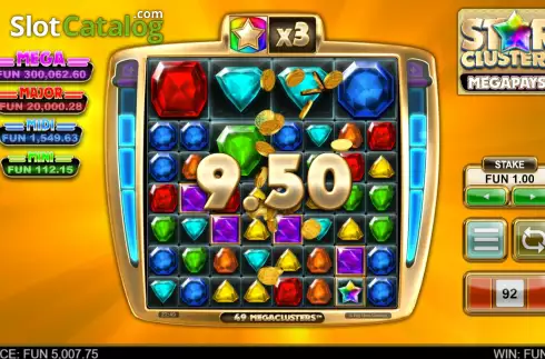 Win Screen 2. Star Clusters Megapays slot