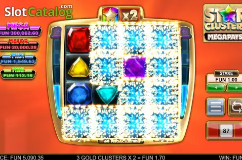 Win Screen 3. Star Clusters Megapays slot