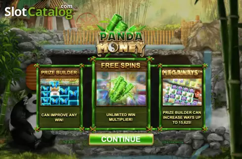 Start Screen. Panda Money Megaways slot