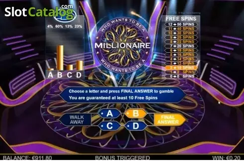 Gamble 1. Who Wants To Be A Millionaire Megaways slot