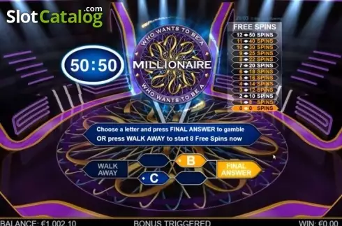 gamble 2. Who Wants To Be A Millionaire Megaways slot