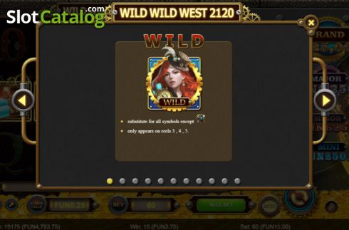 Wild screen. Wild Wild West 2120 slot