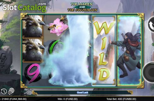 Feature Screen. The Maiden And The Swordman slot