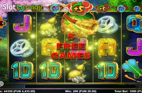 Free Games screen. The Great Sage slot