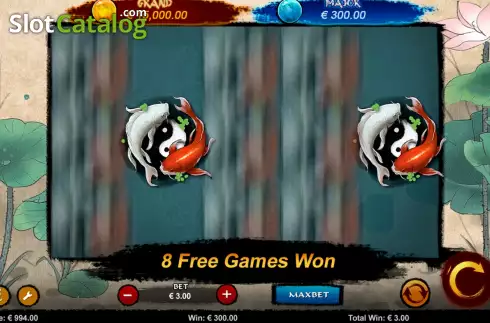Free Games screen 2. Koi and Dragon slot