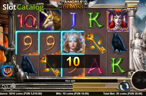 Win Screen 2. Angels and Demons slot