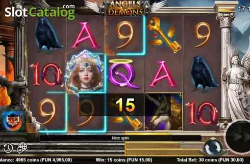 Win Screen 3. Angels and Demons slot