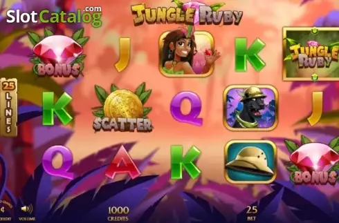 Reel screen. Jungle Ruby slot