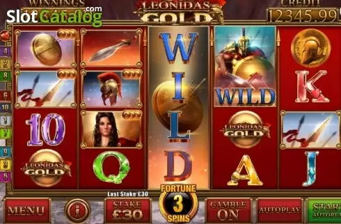 Wild Win screen. Leonidas Gold slot