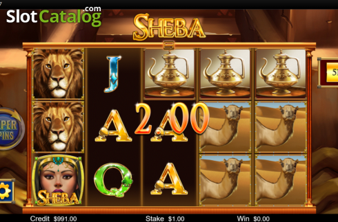 Win screen 1. Sheba slot