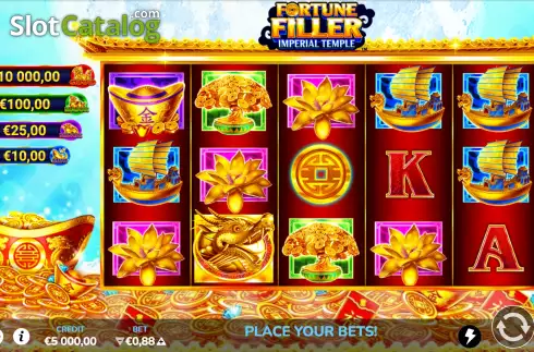 Game Screen. Fortune Filler Imperial Temple slot