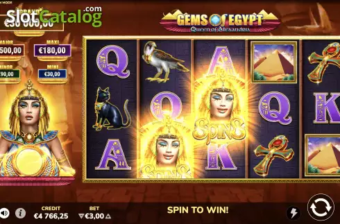 Free Spins Win. Gems of Egypt (Bluberi) slot