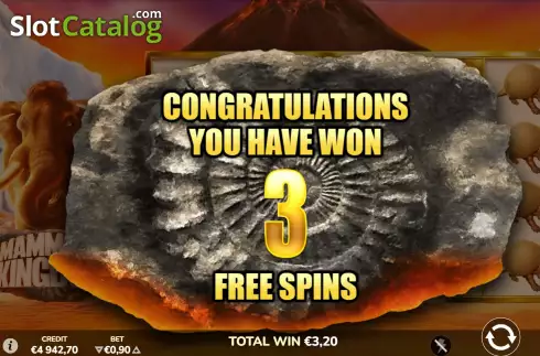 Free Spins Win Screen 2. Mammoth Kingdom slot