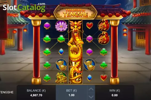 Win Screen. Treasure of Tengshe slot