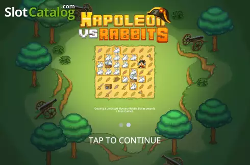Start Screen. Napoleon vs Rabbits slot