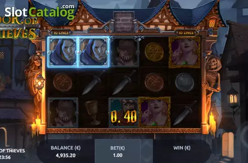 Win Screen. Book of Thieves slot