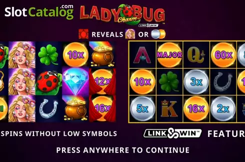 画面2. Lady Charm Bug カジノスロット