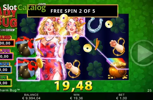 Free Spins Win Screen 3. Lady Charm Bug slot
