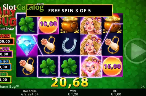 Free Spins Win Screen 4. Lady Charm Bug slot