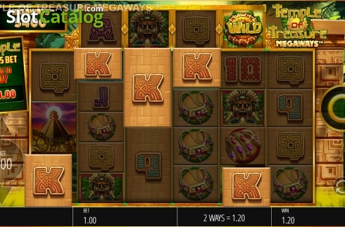 Wild win screen. Temple of Treasure Megaways slot