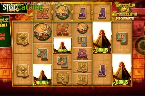 Bonus win screen. Temple of Treasure Megaways slot