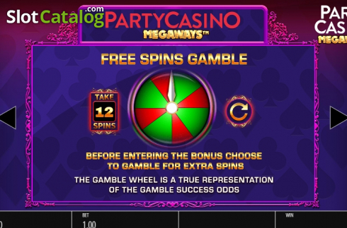 Paytable 4. Party Casino Megaways slot