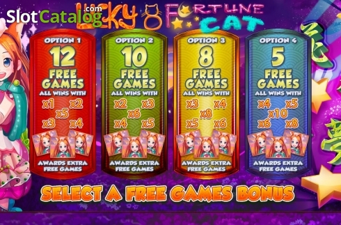 Schermo3. Lucky 8 Fortune Cat slot