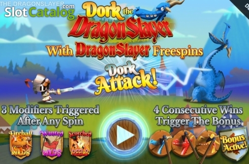 Start Screen. Dork the Dragon Slayer slot
