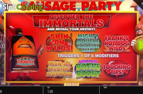 Start Screen. Sausage Party slot