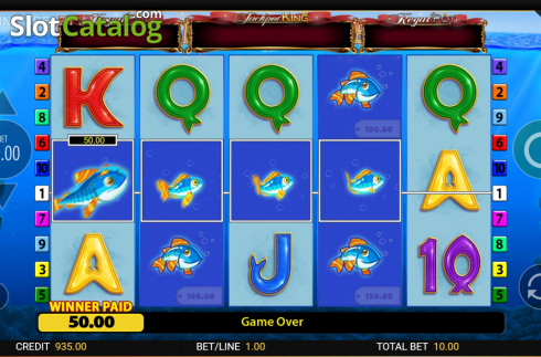 Bildschirm3. Fishin Frenzy Jackpot King slot
