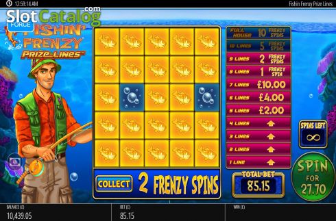 Game Screen 4. Fishin Frenzy Prize Lines slot
