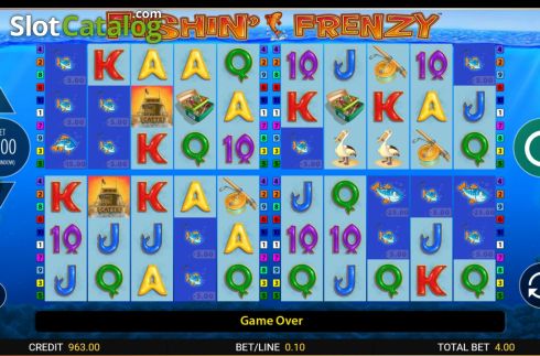Skärmdump3. Fishin Frenzy Power 4 Slots slot