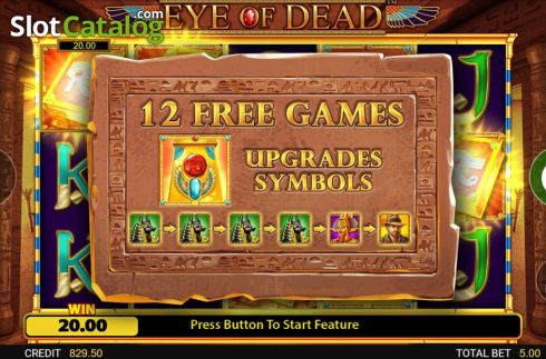 Free Spins. Eye of Dead slot