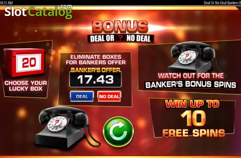 Pick'em Game 1. Deal Or No Deal Banker's Bonanza slot