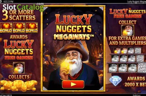 Skärmdump2. Lucky Nuggets Megaways slot