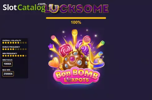 Start Screen. Bon Bomb Luxpots slot