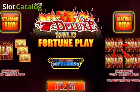 Start Screen. 7's Deluxe Wild Fortune Play slot