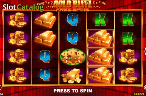 Game Screen. Gold Blitz Free Spins slot