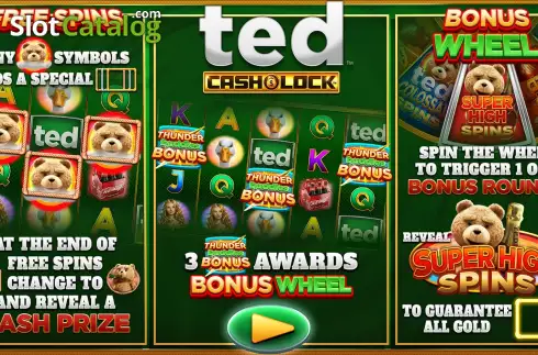 Start Screen. Ted Cash and Lock slot