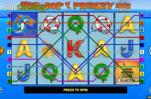Game Screen. Fishin’ Frenzy Even Bigger Catch slot