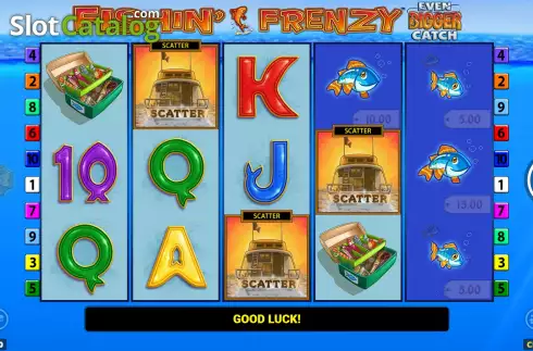 Free Spins Win Screen. Fishin’ Frenzy Even Bigger Catch slot