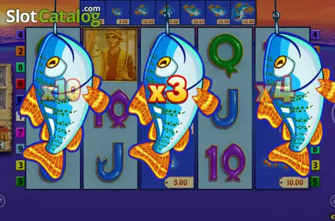 Free Spins Gameplay Screen. Fishin’ Frenzy Even Bigger Catch slot