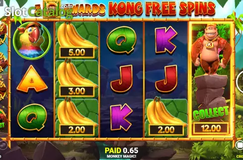 Écran5. King Kong Cash Go Bananas Machine à sous