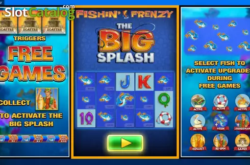 Start Screen. Fishin' Frenzy The Big Splash slot