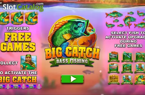Start Screen. Big Catch Bass Fishing slot