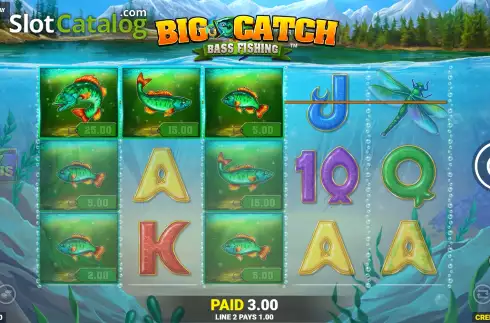 Win Screen. Big Catch Bass Fishing slot
