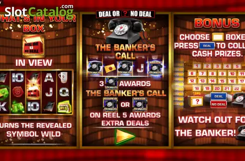 Start Screen. Deal or No Deal: The Banker’s Call slot