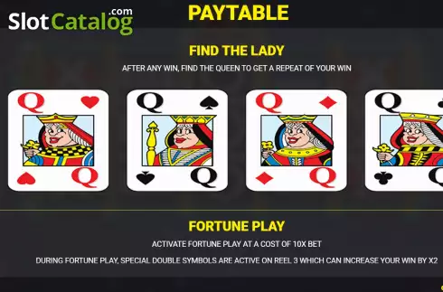 Скрин8. Mega Bars Find The Lady Fortune Play слот