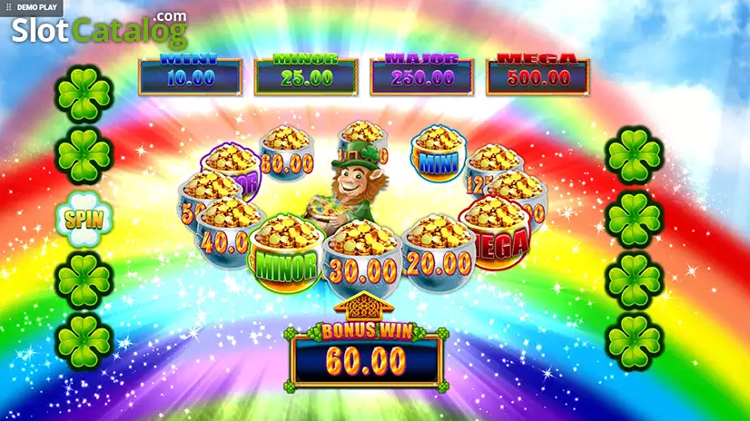 Luck O' The Irish Go For Gold Bonus Gameplay Screen